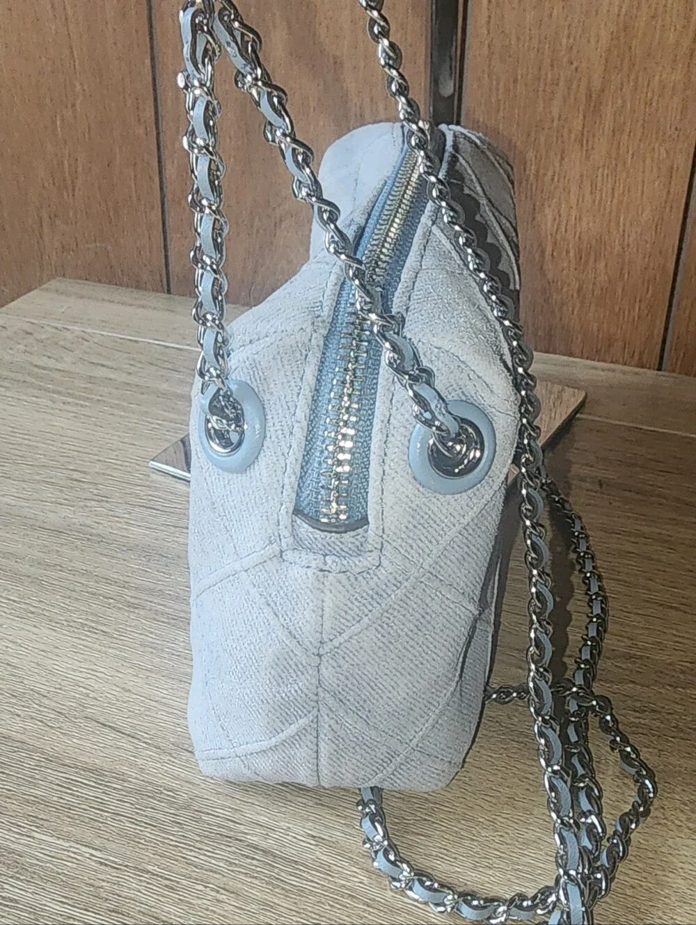 Tory Burch Fleming Soft Denim Crossbody